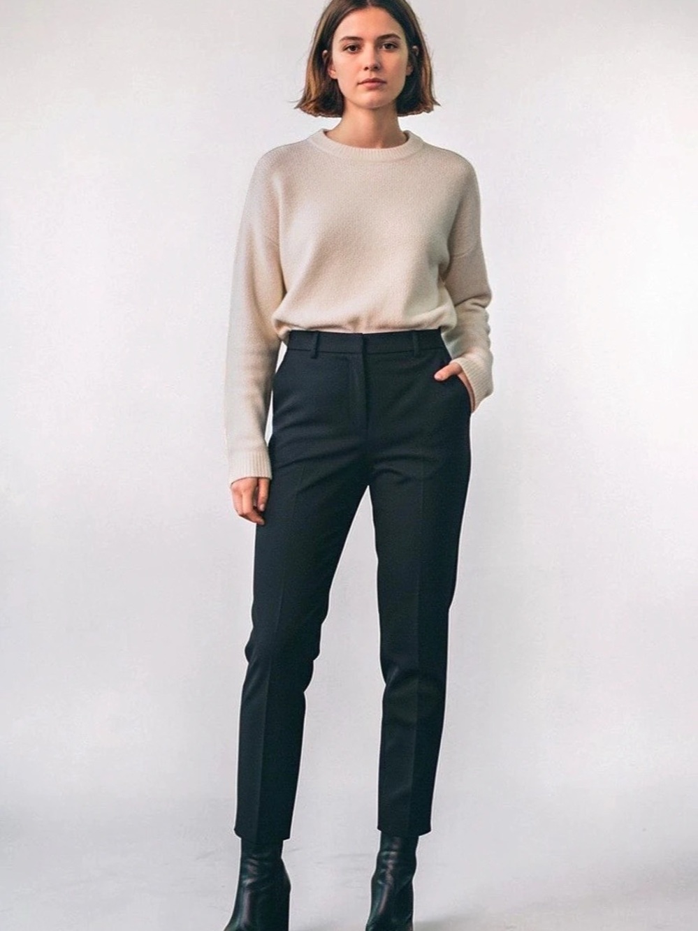 tibi Women's Black Trousers Size 6 Like New